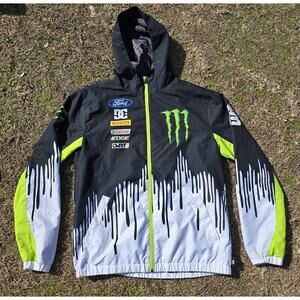 DC Shoes Ken Block Monster Ford Pirelli Hoodie Jacket #43 Size Medium Full Zip
